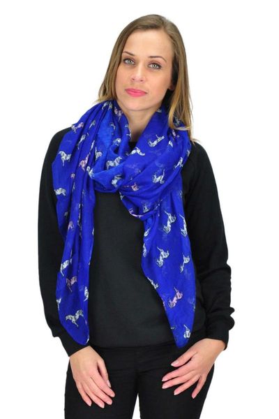 scarves women horse print scarf soft animal shawl neck wrap vc11, Blue;gray 
scarves women horse print scarf soft animal shawl neck wrap vc11, Blue;gray