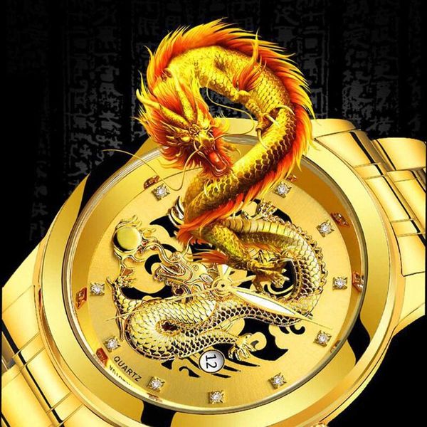wristwatches golden mens watches chinese dragon watch business full steel quartz clock male relogio masculino, Slivery;brown
wristwatches golden mens watches chinese dragon watch business full steel quartz clock male relogio masculino, Slivery;brown