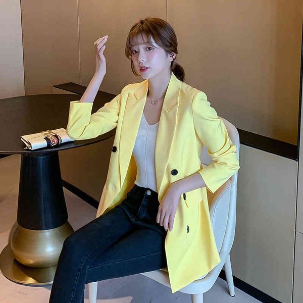 women's suits & blazers peonfly spring casual double breasted women jackets notched collar blazer female outerwear elegant ladies coat, White;black
women's suits & blazers peonfly spring casual double breasted women jackets notched collar blazer female outerwear elegant ladies coat, White;black