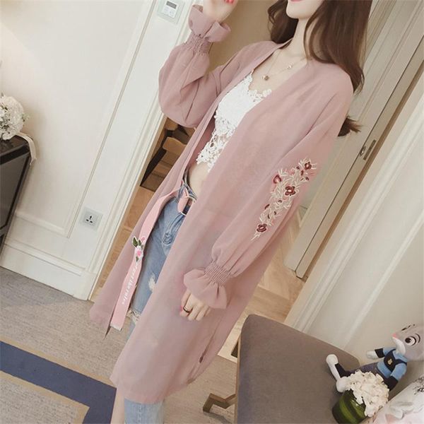 women's jackets 2021 fashion summer women embroidery chiffon cardigan blouses thin blousas sun protection coat clothings lady beach shi, Black;brown
women's jackets 2021 fashion summer women embroidery chiffon cardigan blouses thin blousas sun protection coat clothings lady beach shi, Black;brown