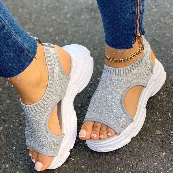 shoes women platform sandals 2022 slip on stretch fabric summer women's comfort walking ladies sandalias female casual footwear y220224, Black
shoes women platform sandals 2022 slip on stretch fabric summer women's comfort walking ladies sandalias female casual footwear y220224, Black