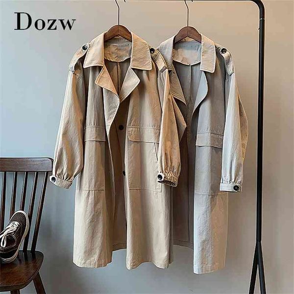 women fashion trench coat solid casual loose long windbreaker single breasted pockets ladies outwear ropa mujer 210515, Tan;black
women fashion trench coat solid casual loose long windbreaker single breasted pockets ladies outwear ropa mujer 210515, Tan;black