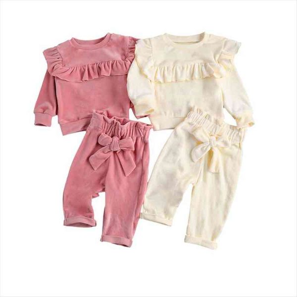 autumn winter baby girls clothes sets solid fleece ruffles long sleeve pullover pants 2pcs, White
autumn winter baby girls clothes sets solid fleece ruffles long sleeve pullover pants 2pcs, White