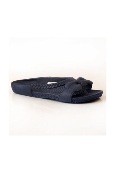 navy blue women 's slippers sandals, Black