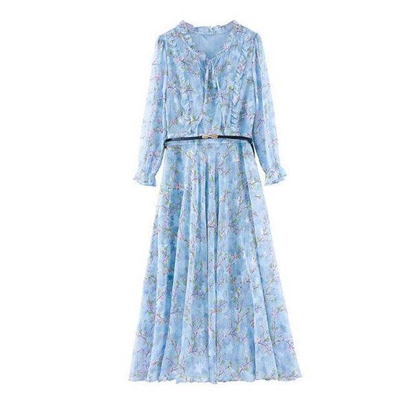 casual dresses 2021 french spring summer women's floral chiffon dress femme robe long sleeve fashion o-neck vintage korean clothing, Black;gray
casual dresses 2021 french spring summer women's floral chiffon dress femme robe long sleeve fashion o-neck vintage korean clothing, Black;gray