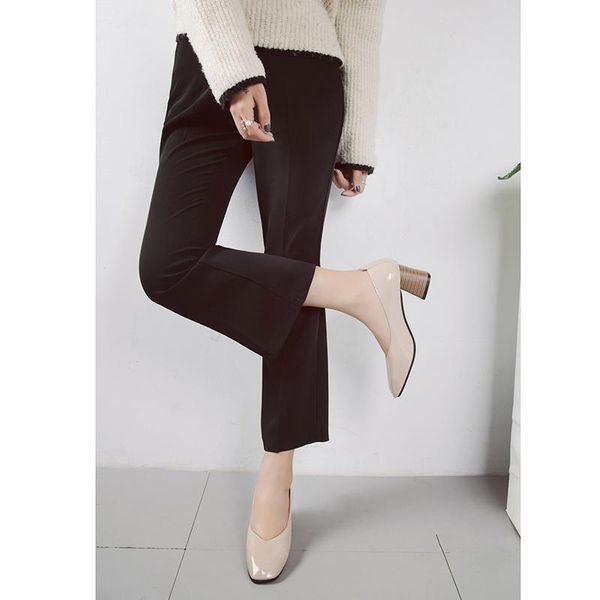 women pumps high heels square toe office ladies shoes zapatos de hombre fashion casual pump dress, Black
women pumps high heels square toe office ladies shoes zapatos de hombre fashion casual pump dress, Black