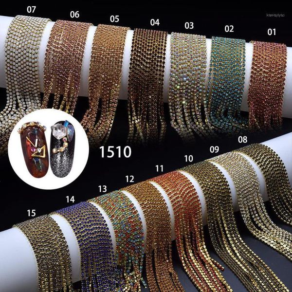 100cm chain nail art metal gold silver bead micro rhinestone line glass tips diy decoration glitter striping1, Silver;gold 
100cm chain nail art metal gold silver bead micro rhinestone line glass tips diy decoration glitter striping1, Silver;gold