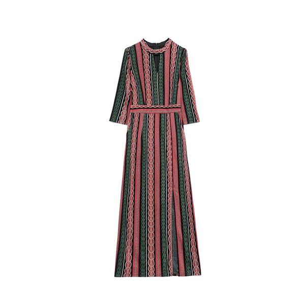 elegant dress women festa striped splicing vestidos plus size robe pull split robes luxurious office casual dresses, Black;gray
elegant dress women festa striped splicing vestidos plus size robe pull split robes luxurious office casual dresses, Black;gray