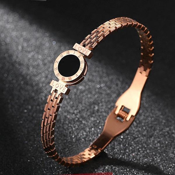 bangle fashion digital letter love stainless steel bracelet for women 18k rose gold simple couple party jewelry gifts, Black
bangle fashion digital letter love stainless steel bracelet for women 18k rose gold simple couple party jewelry gifts, Black