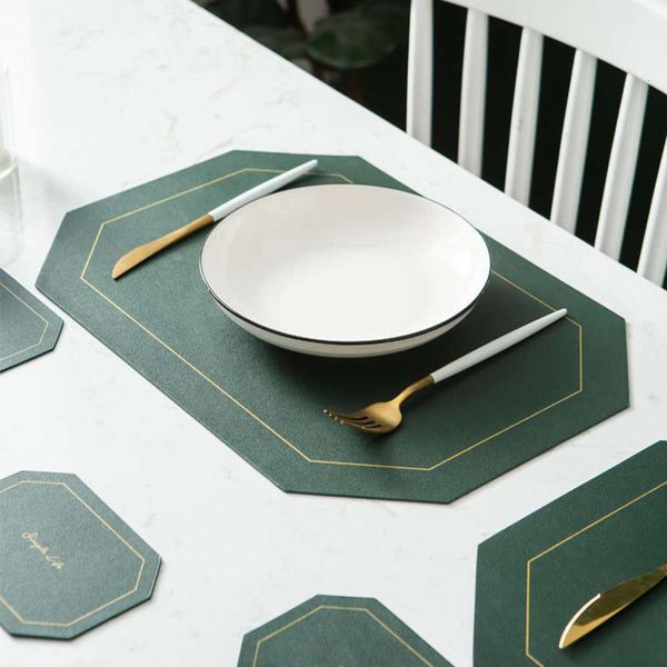leather western food mat set nordic style household waterproof and oil dining table scald heat insulation tableware
leather western food mat set nordic style household waterproof and oil dining table scald heat insulation tableware