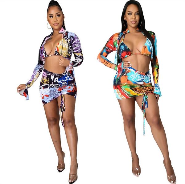 ls6442 european and american women's two piece dress fashion personality printing four-piece suit, White
ls6442 european and american women's two piece dress fashion personality printing four-piece suit, White