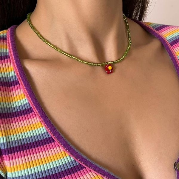 chokers simple small flower bead necklace bohemian holiday style crystal woven clavicle chain necklaces, Golden;silver
chokers simple small flower bead necklace bohemian holiday style crystal woven clavicle chain necklaces, Golden;silver