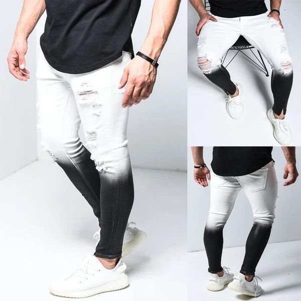 men's jeans men knee ripped holes skinny destroyed fashion slim fit hip hop mens streetwear cotton joggers, Blue
men's jeans men knee ripped holes skinny destroyed fashion slim fit hip hop mens streetwear cotton joggers, Blue