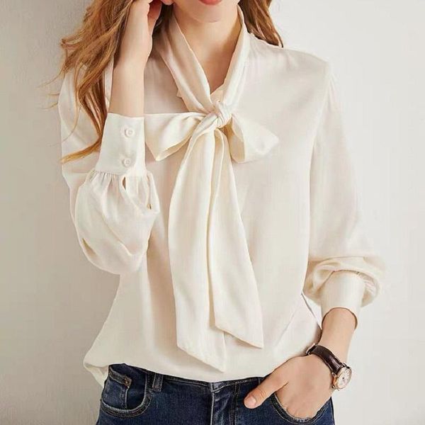 fashion silk shirt retro white women long sleeve loose street blouses 001 women's & shirts
fashion silk shirt retro white women long sleeve loose street blouses 001 women's & shirts