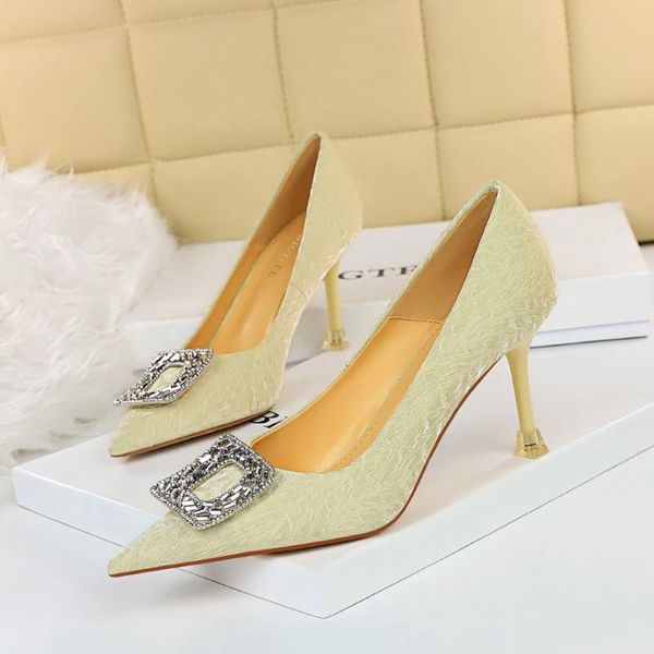 dress shoes bigtree spring 2022 diamond buckle decoration satin pointed toe ladies high heels 8cm heel height, Black
dress shoes bigtree spring 2022 diamond buckle decoration satin pointed toe ladies high heels 8cm heel height, Black