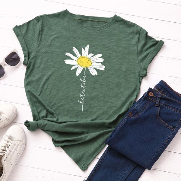 women's t-shirt plus size daisy graphic print women tshirt summer cotton oversize t shirt harajuku sunflower tee casual loose, White
women's t-shirt plus size daisy graphic print women tshirt summer cotton oversize t shirt harajuku sunflower tee casual loose, White