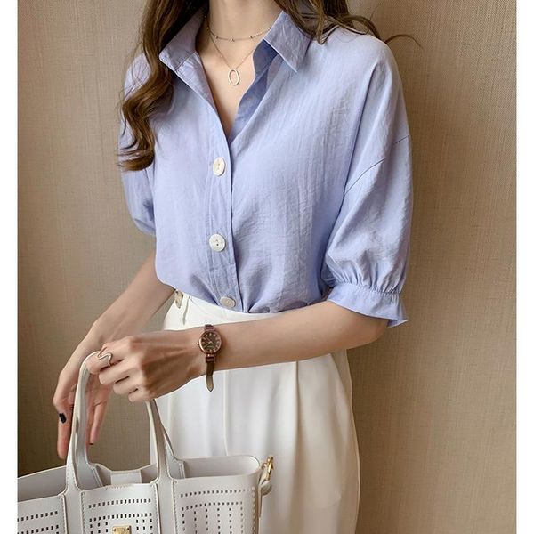 women's blouses & shirts 2021 summer style korean fashion temperament shirt women casual all-match loose lantern sleeve, White
women's blouses & shirts 2021 summer style korean fashion temperament shirt women casual all-match loose lantern sleeve, White