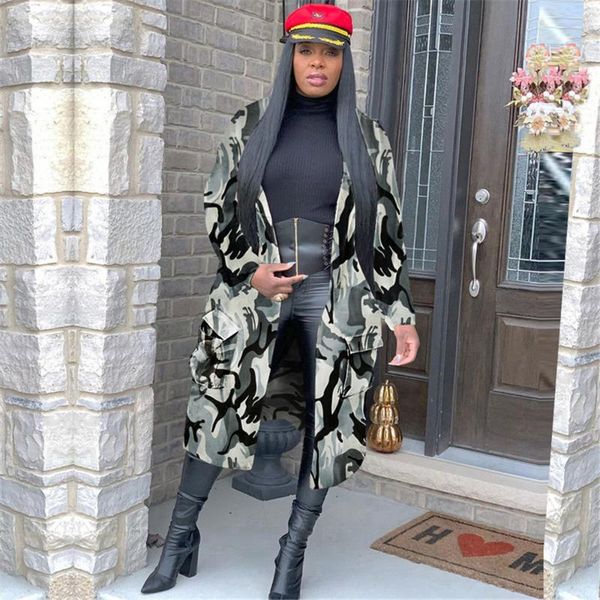 women's jackets streetwear women camouflage print lengthen coat fashion pocket jacket fall 2021 clothing, Black;brown
women's jackets streetwear women camouflage print lengthen coat fashion pocket jacket fall 2021 clothing, Black;brown