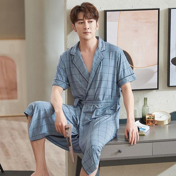men's sleepwear plus size 3xl men plaid kimono turn-down collar knee-length bathrobe gown summer modal bath loose home wear, Black;brown
men's sleepwear plus size 3xl men plaid kimono turn-down collar knee-length bathrobe gown summer modal bath loose home wear, Black;brown
