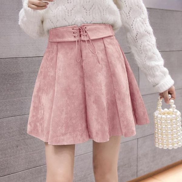 deerskin flocking girl with sense of pleated skirt the 2021 a word tall waist umbrella skirts pants, Black
deerskin flocking girl with sense of pleated skirt the 2021 a word tall waist umbrella skirts pants, Black