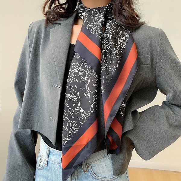 scarves 90*90cm 2021 spring large square scarf female elegant twill irregular print silk women hairband bag decorative ribbon, Blue;gray
scarves 90*90cm 2021 spring large square scarf female elegant twill irregular print silk women hairband bag decorative ribbon, Blue;gray