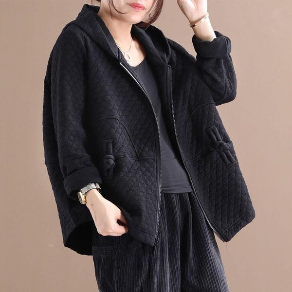 women's jackets women long sleeve loose hooded coats vintage button cotton female casual clothes big size autumn arts style, Black;brown
women's jackets women long sleeve loose hooded coats vintage button cotton female casual clothes big size autumn arts style, Black;brown