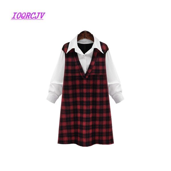 casual dresses plus size dress spring lattice stitching long sleeve large loose false two pieces set autumn women ioqrcj b110, Black;gray 
casual dresses plus size dress spring lattice stitching long sleeve large loose false two pieces set autumn women ioqrcj b110, Black;gray