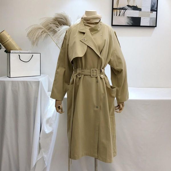 women's trench coats 2021 korea spring autumn women turn-down collar coat casual oversize long basic windbreaker loose plus size outwea, Tan;black
women's trench coats 2021 korea spring autumn women turn-down collar coat casual oversize long basic windbreaker loose plus size outwea, Tan;black