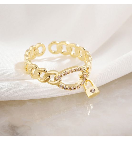 high grade chain copper micro inlaid women's simple temperament ring fashion personality accessories jewelry designer love opening adju
high grade chain copper micro inlaid women's simple temperament ring fashion personality accessories jewelry designer love opening adju