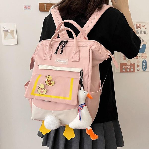 backpack 2021 preppy school women pink black waterproof backpacks high tote bags for teen girl kawaii travel rucksack
backpack 2021 preppy school women pink black waterproof backpacks high tote bags for teen girl kawaii travel rucksack
