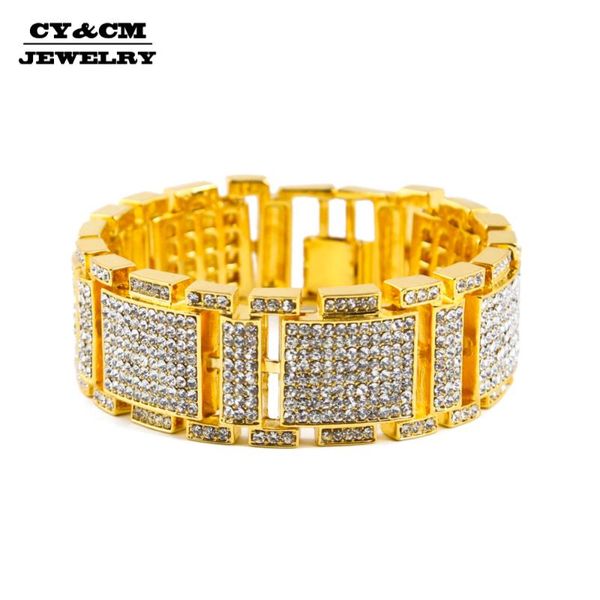 link chain cy&cm 25mm hip hop men's luxury simulated rhinestone fashion bracelet bangle iced out gold color bling jewelrylink, Black
link chain cy&cm 25mm hip hop men's luxury simulated rhinestone fashion bracelet bangle iced out gold color bling jewelrylink, Black
