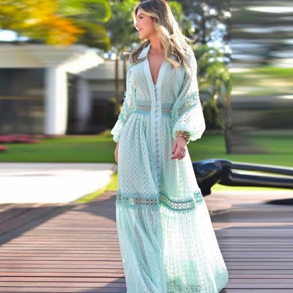 casual dresses 2021 spring autumn women maxi long party dress blue white cotton lantern sleeve embroidery hollow out, Black;gray
casual dresses 2021 spring autumn women maxi long party dress blue white cotton lantern sleeve embroidery hollow out, Black;gray