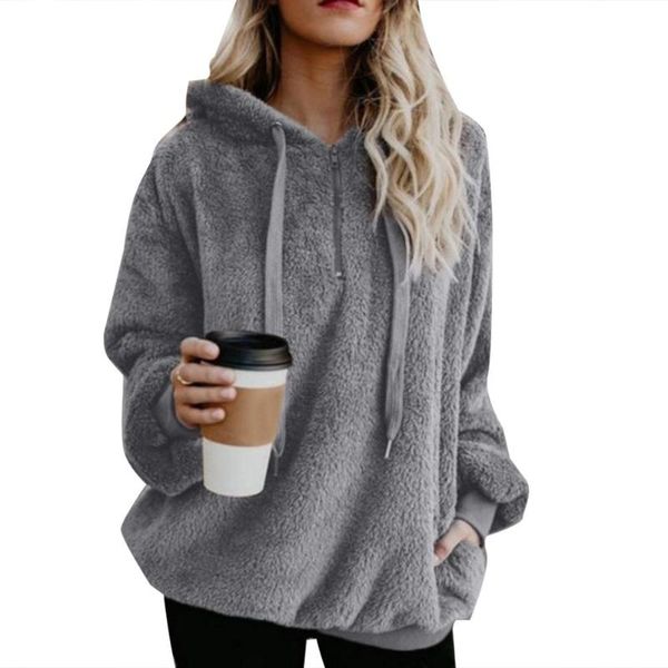 women's hoodies & sweatshirts hoodie sweatshirt plus size winter solid color 1/4 zip up fluffy women autumn casual warm jacket, Black
women's hoodies & sweatshirts hoodie sweatshirt plus size winter solid color 1/4 zip up fluffy women autumn casual warm jacket, Black