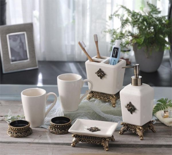 bath accessory set 100% ceramic 5pcs bathroom accessories creative cup toothbrush holder soap dish dispenser shampoo press bottle lfb281
bath accessory set 100% ceramic 5pcs bathroom accessories creative cup toothbrush holder soap dish dispenser shampoo press bottle lfb281