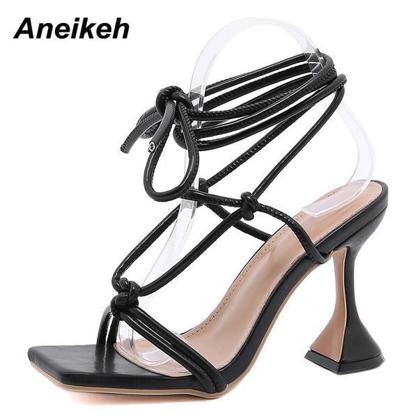 sandals aneikeh 2021 pu pumps shoes sandalias de las mujeres buckle summer spike heels cross-tied concise rome party ankle strap solid, Black
sandals aneikeh 2021 pu pumps shoes sandalias de las mujeres buckle summer spike heels cross-tied concise rome party ankle strap solid, Black