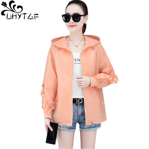 women's jackets uhytgf 2021 fashion short sun protection clothing hooded loose thin plus size coat breathable outdoor summer jacket 15, Black;brown
women's jackets uhytgf 2021 fashion short sun protection clothing hooded loose thin plus size coat breathable outdoor summer jacket 15, Black;brown