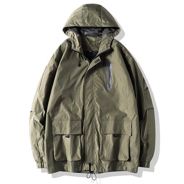 men's jackets jacket 2021 autumn fashion sports tooling wind hooded loose size m-5xl windproof thin section men chaqueta, Black;brown
men's jackets jacket 2021 autumn fashion sports tooling wind hooded loose size m-5xl windproof thin section men chaqueta, Black;brown