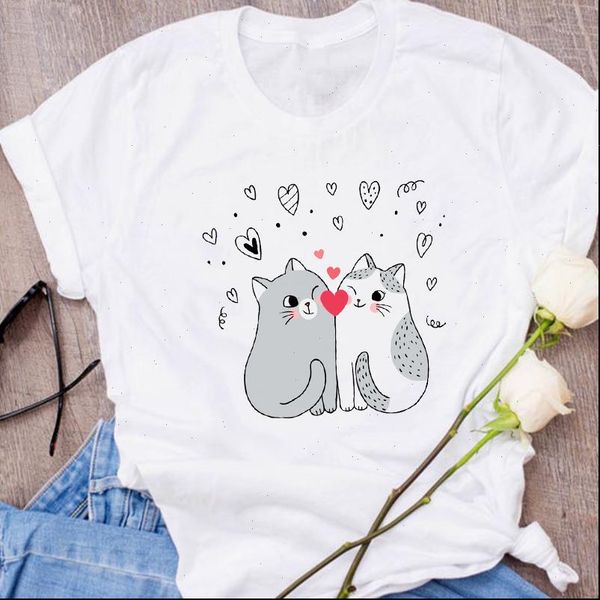 graphic cat love animal printing womens t shirts cartoon clothes floral tees print clothing female shirt, White
graphic cat love animal printing womens t shirts cartoon clothes floral tees print clothing female shirt, White