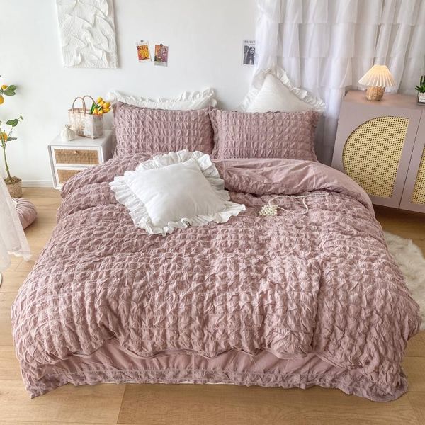 bedding sets 40s washed cotton seersucker princess set single double king quilt/duvet cover fitted sheet bed linen pillowcase
bedding sets 40s washed cotton seersucker princess set single double king quilt/duvet cover fitted sheet bed linen pillowcase