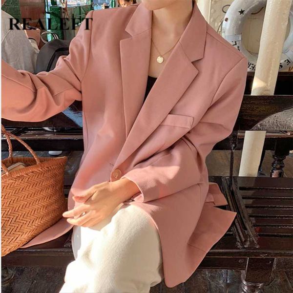 women's suits & blazers realeft vintage single breasted ladies blazer elegant long sleeve solid color pink suit coat jacket women femal, White;black
women's suits & blazers realeft vintage single breasted ladies blazer elegant long sleeve solid color pink suit coat jacket women femal, White;black