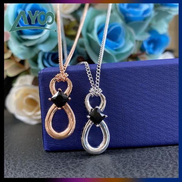 pendant necklaces fashion jewelry swa charm rose gold 8 character necklace female couple eternal love double button, Silver
pendant necklaces fashion jewelry swa charm rose gold 8 character necklace female couple eternal love double button, Silver