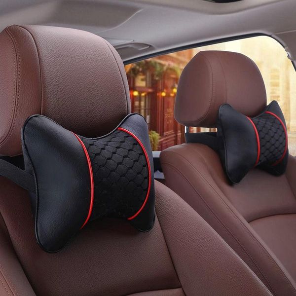cushion/decorative pillow 2pcs pu leather knitted car pillows headrest neck rest cushion support seat accessories auto black safety universa
cushion/decorative pillow 2pcs pu leather knitted car pillows headrest neck rest cushion support seat accessories auto black safety universa