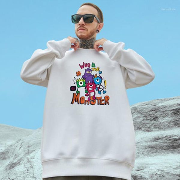 men's hoodies & sweatshirts o neck cartoon who is monster cotton sweater casual pullovers sportswear oversize homme clothing, Black
men's hoodies & sweatshirts o neck cartoon who is monster cotton sweater casual pullovers sportswear oversize homme clothing, Black
