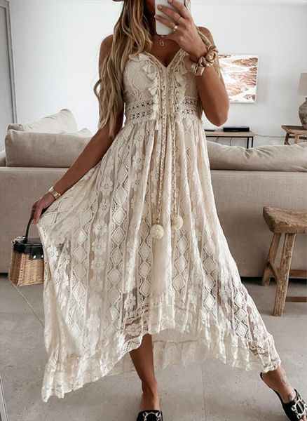 lace strap sleeveless v neck womens dresses hollow out white beach braid tassel long party evening clothing lady, Black;gray
lace strap sleeveless v neck womens dresses hollow out white beach braid tassel long party evening clothing lady, Black;gray