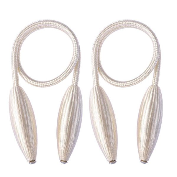 other home decor 2pcs curtain tiebacks drapery tie backs decorative rope holdbacks holder (beige)