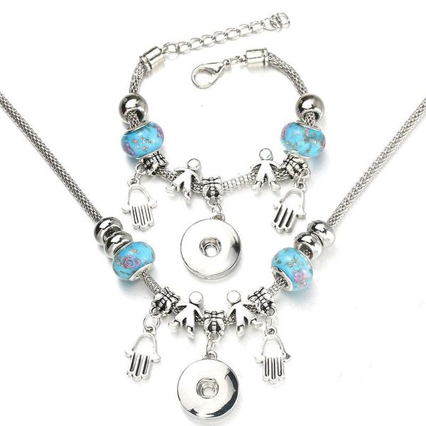earrings & necklace snap button hand of fatima bracelet set bead pendant hollow chain beaded fit 18mm fine jewelry, Silver
earrings & necklace snap button hand of fatima bracelet set bead pendant hollow chain beaded fit 18mm fine jewelry, Silver