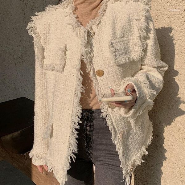 tweed women short coat korean v-neck tassels long sleeve jacket autumn spring femme jackets outwear1, Black;brown
tweed women short coat korean v-neck tassels long sleeve jacket autumn spring femme jackets outwear1, Black;brown