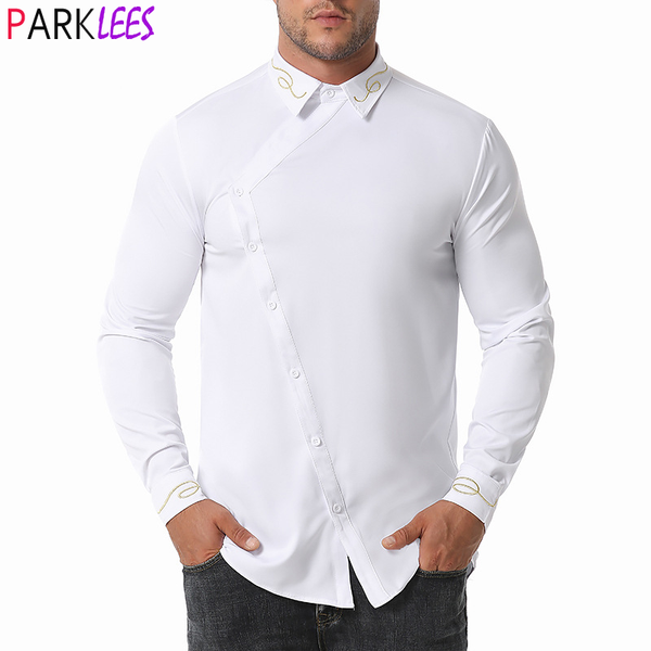 stylish irregular embroidery white shirt men casual long sleeve slim fit dress shirts mens wedding party social male s-2xl men's, White;black
stylish irregular embroidery white shirt men casual long sleeve slim fit dress shirts mens wedding party social male s-2xl men's, White;black