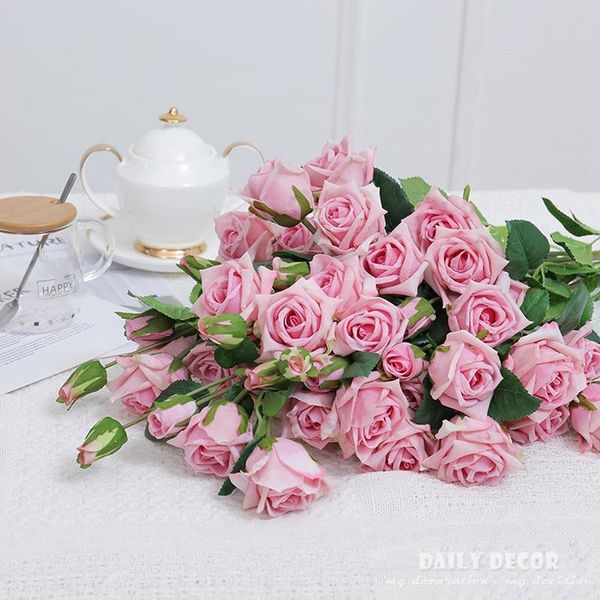 decorative flowers & wreaths real touch multiple head artificial rose flower wholesale high simulation hand felt latex wedding 12pcs
decorative flowers & wreaths real touch multiple head artificial rose flower wholesale high simulation hand felt latex wedding 12pcs