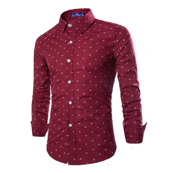 fashion small anchors print yong men's shirts -2xl man slim fit long sleeve boy clothing drop casual, White;black
fashion small anchors print yong men's shirts -2xl man slim fit long sleeve boy clothing drop casual, White;black